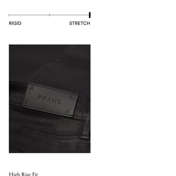 FRAME Skinny Jean - The Alix - Black Coated - Picture 6 of 7